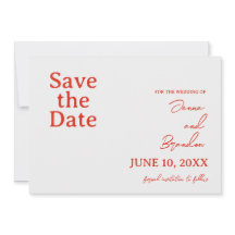 Poppy rood & off wit moderne bruiloft