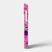 poppy roze paarse damast naam Case-Mate iPhone case (Achterkant / Links)