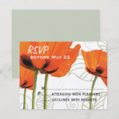 Poppy RSVP Kaartje (Voorkant / Achterkant)