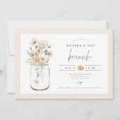 POPPY Rustic Wildflower Mason Jar Moederdag Kaart (Voorkant)