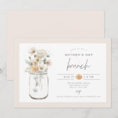 POPPY Rustic Wildflower Mason Jar Moederdag Kaart (Voorkant / Achterkant)