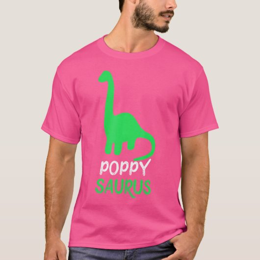 Poppy-Saurus Funny Dino Dinosaur Poppysaurus T-shirt (Voorkant)