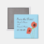 Poppy Save the Date Magnent Magneet (Voorkant / Achterkant)