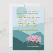 Poppy Seeds Flowers Sakura Bee Wedding Kaart (Achterkant)