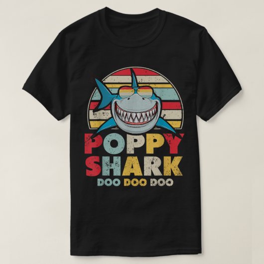 Poppy Shark Shirt, Gift For Poppy T-shirt (Design voorkant)