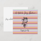 Poppy-snoep strepen Sticker Kaart (Voorkant / Achterkant)
