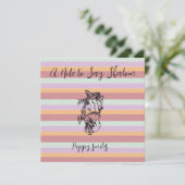 Poppy-snoep strepen Sticker Kaart (Staand voorkant)