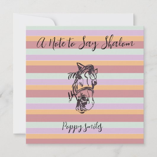 Poppy-snoep strepen Sticker Kaart (Voorkant)