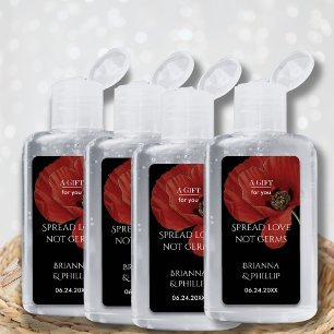 Poppy Spread Love Not Germs Hand Sanitizer Etiket