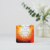 Poppy Sun Ray Vierkante Visitekaartje (Staand voorkant)