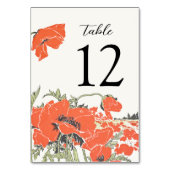  Poppy Table Number Kaart (Voorkant)