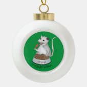 Poppy the Porch Possum kerstversiering Keramische Bal Ornament (Voorkant)