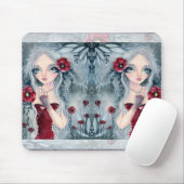 Poppy van de mist - Mousepad Muismat (Met muis)