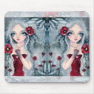 Poppy van de mist - Mousepad Muismat