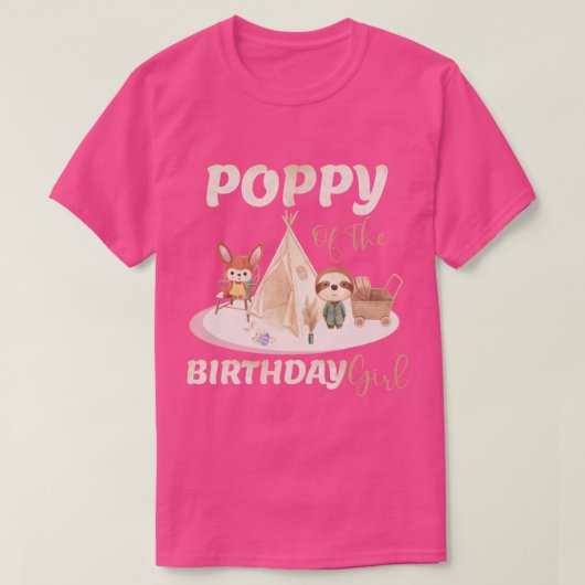 Poppy van de verjaardag jongen t-shirt (Design voorkant)