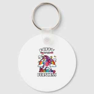 Poppy Van De Verjaardag Prinses Eenhoorn Regenboog Sleutelhanger