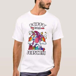 Poppy Van De Verjaardag Prinses Eenhoorn Regenboog T-shirt