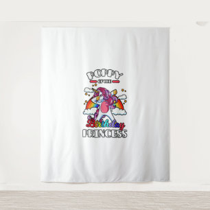 Poppy Van De Verjaardag Prinses Eenhoorn Regenboog Wandkleed