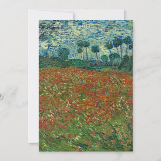 Poppy-veld van Vincent van Gogh Fine Art (Voorkant)