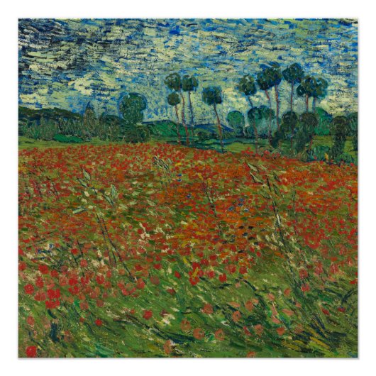 Poppy-veld van Vincent van Gogh Fine Art Perfect Poster (Voorkant)