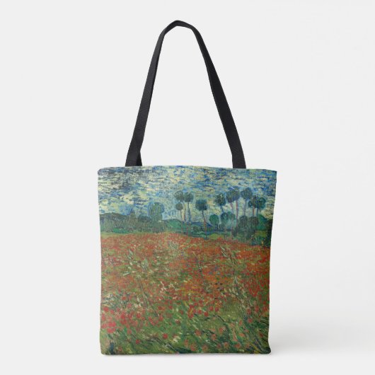 Poppy-veld van Vincent van Gogh Fine Art Tote Bag (Achterkant)