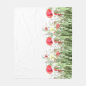 Poppy velden bloemen Zon Natuur bloeit Hart Fleece Deken (Voorkant)