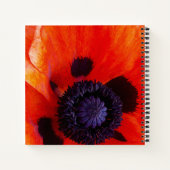 Poppy-ventilator met gerateerd hartcitaat notitieboek (Achterkant)