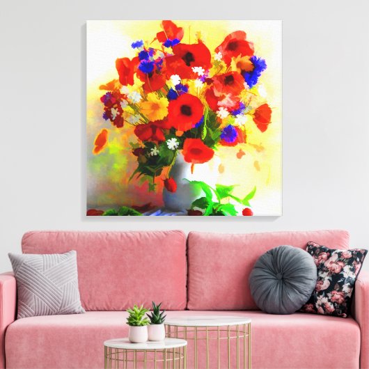 Poppy-ventilatorregeling Canvas Afdruk (Insitu (Woonkamer))