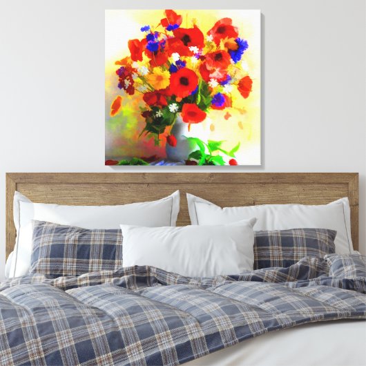 Poppy-ventilatorregeling Canvas Afdruk (Insitu (Slaapkamer))