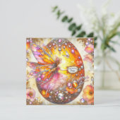 POPPY ~ Verjaardag Kaart ~ Fairy Decorates Egg ~ (Staand voorkant)