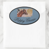 Poppy vet rechthoekige sticker (Tas)