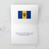 Poppy | Veteranen | Vlag van BARBADOS | HERDENKING Bedankkaart (Binnen)