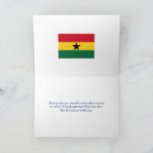 Poppy | Veteranen | Vlag van Ghana | HERDENKINGSDA Bedankkaart (Binnen)