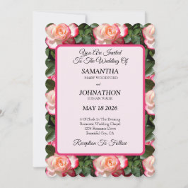 Poppy Waterverf Bloemen Bloemen Huwelijksuitnodigi Kaart