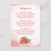 Poppy Waterverf bruiloft informatie Kaarten (Voorkant)