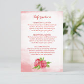 Poppy Waterverf bruiloft informatie Kaarten (Staand voorkant)