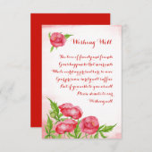 Poppy Waterverf Bruiloft Wishing Well Kaarten (Voorkant / Achterkant)