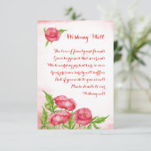 Poppy Waterverf Bruiloft Wishing Well Kaarten (Staand voorkant)