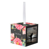 Poppy Waterverf Flower Gepersonaliseerde bruiloft Decoratie (Achter hoekig)