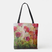 Poppy Waterverf gepersonaliseerde Moederdag Tote Bag (Achterkant)