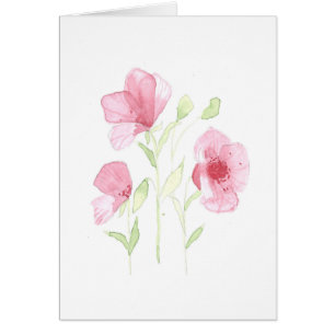 Poppy Waterverf Print Wenskaart