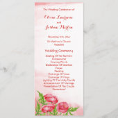 Poppy Waterverf Trouwprogramma's Programmakaart (Voorkant)