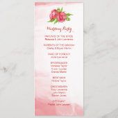 Poppy Waterverf Trouwprogramma's Programmakaart (Achterkant)