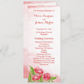 Poppy Waterverf Trouwprogramma's Programmakaart (Voorkant / Achterkant)