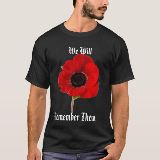 Poppy, we zullen, onthoud ze t-shirt (Voorkant)