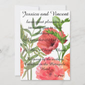 Poppy Wedding Invitation - kan op maat gemaakt wor Kaart (Voorkant)