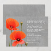 Poppy Wedding Invitations Kaart (Voorkant / Achterkant)