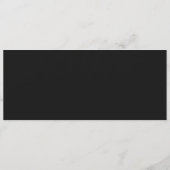 Poppy Wildbloemen Monogram Donkere bruiloft Menu (Achterkant)