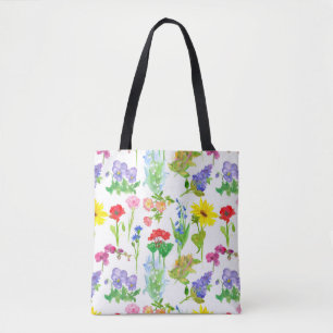 Poppy Wildflower Waterverf Flowers Botanisch Tote Bag