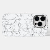 Poppy Wildflower Zwart-wit Minimalistisch Bloemen Case-Mate iPhone Case (Achterkant (horizontaal))